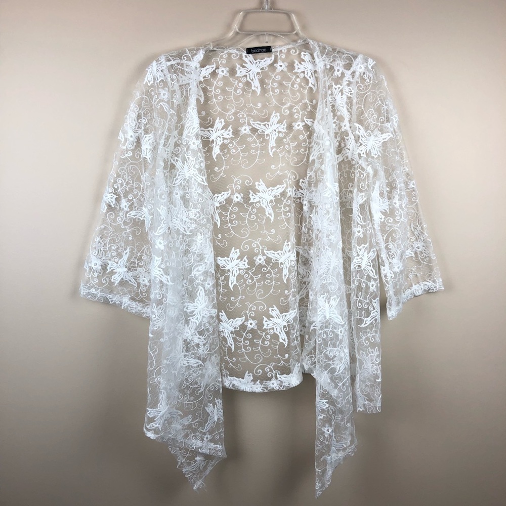 Boohoo lace butterfly cardigan